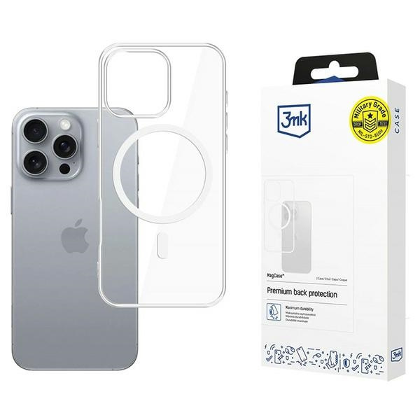 Etui 3MK MagCase iPhone 16 Pro Max przezroczysty/clear kompatybilne z MagSafe