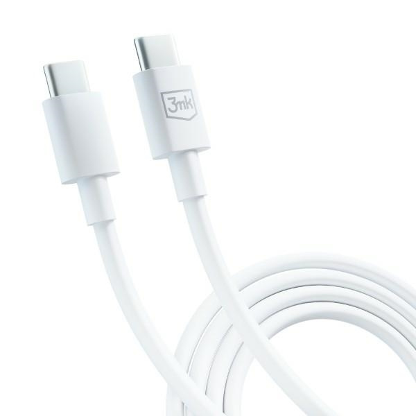 3MK Hyper Cable USB-C - USB-C 100W 1.2m Biały/White Kabel