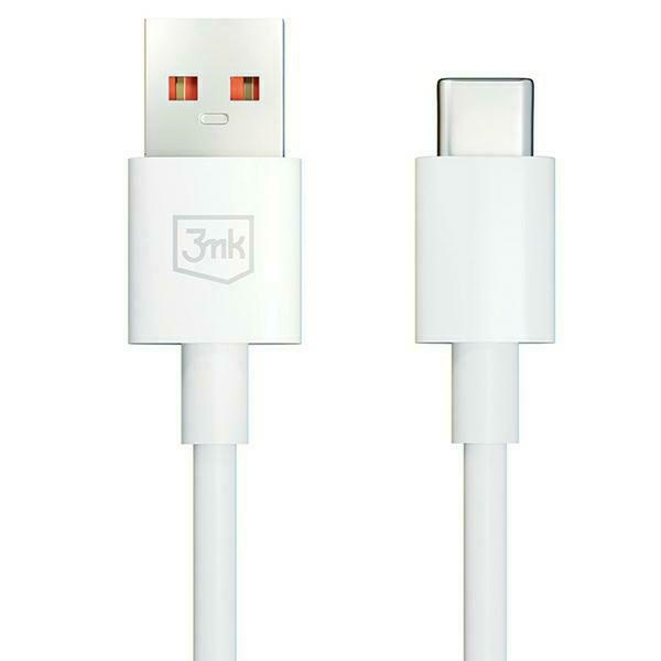 3MK Hyper Cable USB-A to USB-C 5A 60W 1.2m biały/white