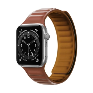 Pasek magnetyczny Magnetic Strap opaska bransoleta do Apple Watch 45 mm - brązowy