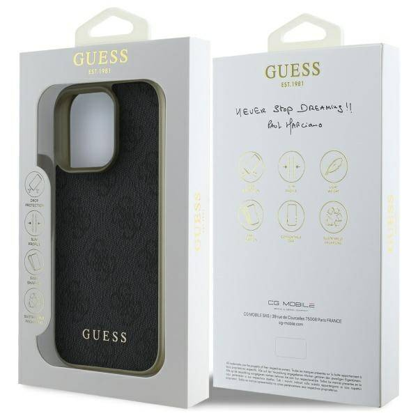 Etui Guess iPhone 16 Pro Max czarny/black hardcase 4G Charms Collection