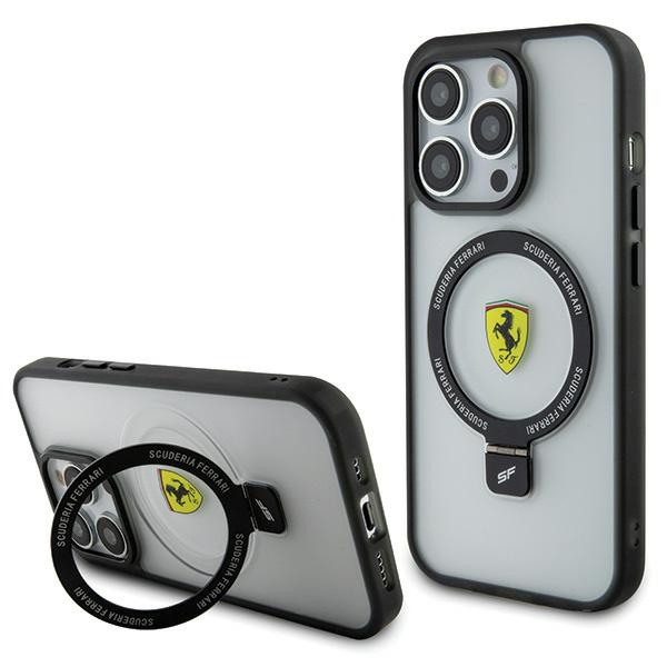 Etui Ferrari FEHMP15XUSCAH iPhone 15 Pro Max 6.7" transparent hardcase Ring Stand 2023 Collection MagSafe Case