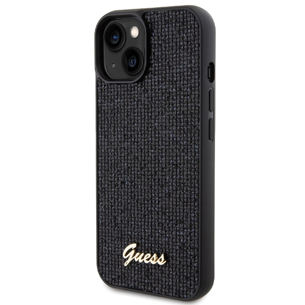 Etui Guess GUHCP14SPMSDGSK iPhone 14 / 15 / 13 6.1" czarny/black hardcase Disco Metal Script Case