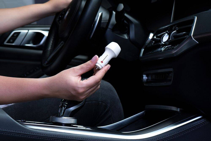 FORCELL F-ENERGY Carbon CC50-1A1C ładowarka samochodowa Typ C + USB A PD QC3.0 3A 38W biała