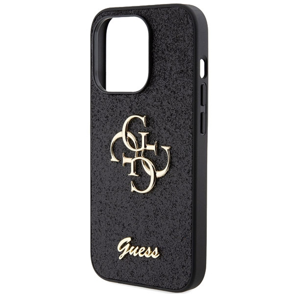Etui Guess GUHCP15LHG4SGK iPhone 15 Pro 6.1" czarny/black hardcase Glitter Script Big 4G Case
