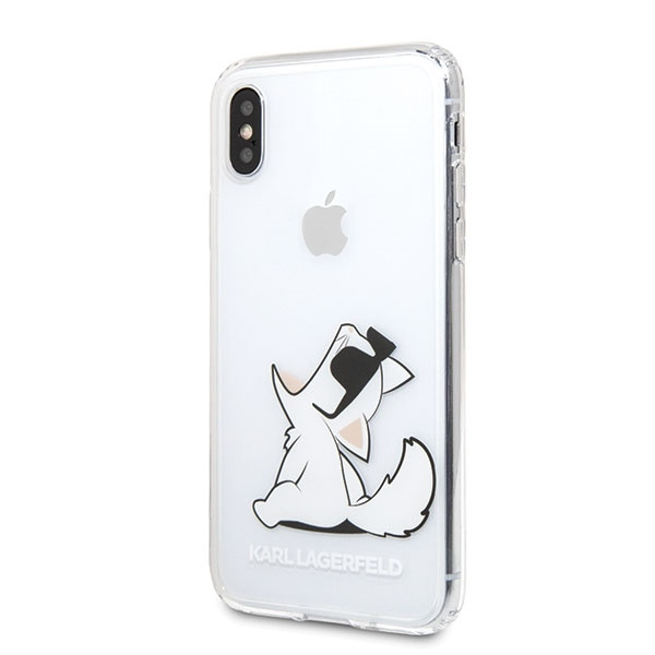 Etui KARL LAGERFELD Apple iPhone X XS Choupette Fun Bezbarwny Case