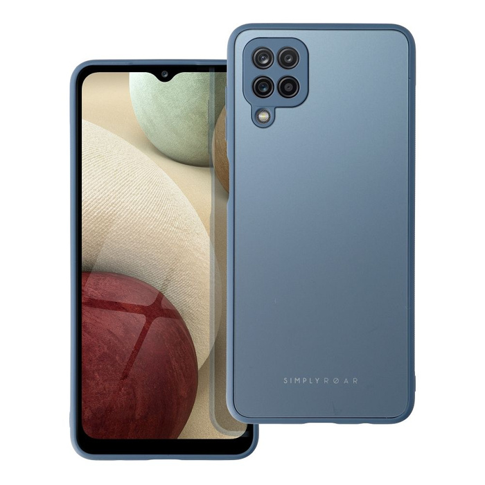 Futerał Roar Matte Glass Case - do Samsung Galaxy A12 niebieski