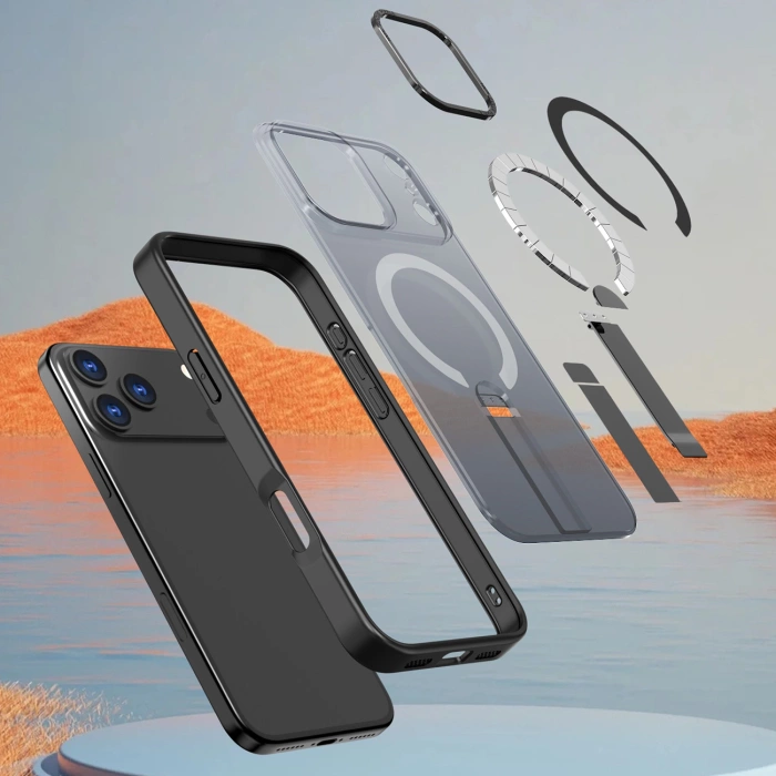 Etui Hybrid Armor X iPhone 17 Pro MagSafe Czarne