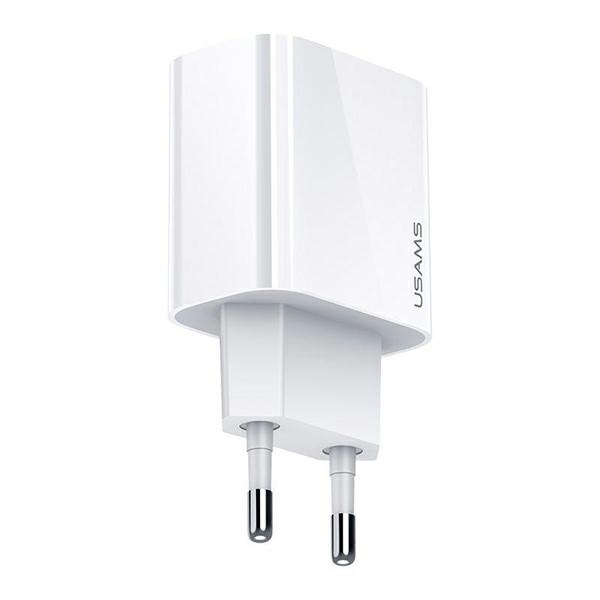 Ładowarka Sieciowa USAMS 1xUSB-C T34 20W 5V-3A PD3.0 Fast Charging Biały