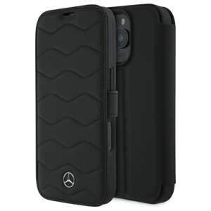 Etui Mercedes iPhone 16 Pro Max 6.9" czarny/black hardcase MB Waves Leather