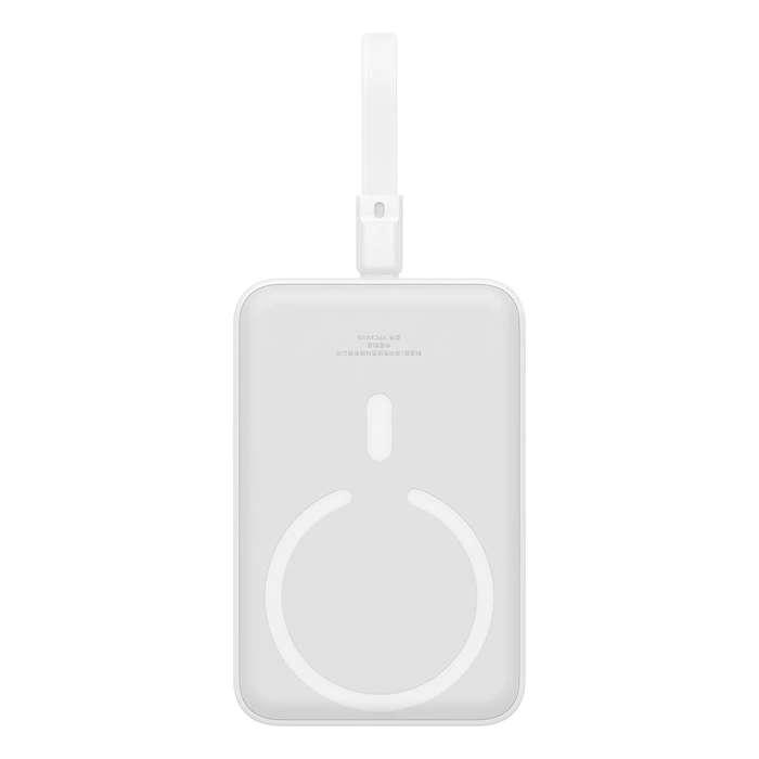 Powerbank Baseus Magnetic Mini MagSafe 10000mAh 20W z wbudowanym kablem Lightning 0.3m Biały