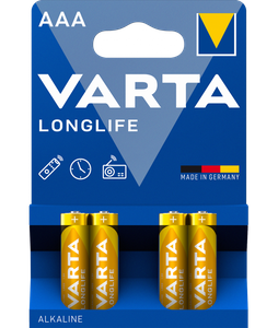 Alkaline Batteries Varta Longlife Power, AAA / LR3, 1.5V, 4-Pack
