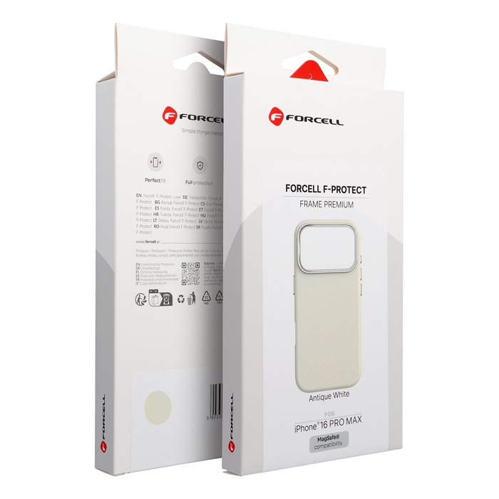 Etui na iPhone 16 PRO MAX Forcell F-Protect Frame Premium zgodny z MagSafe antique white 0INT