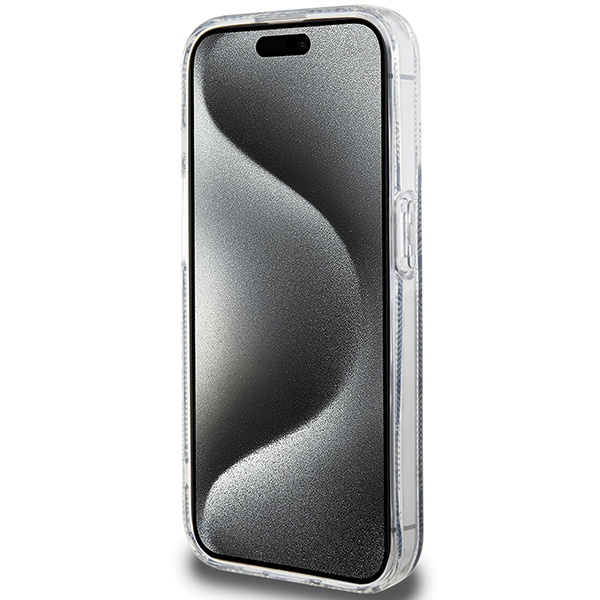 Etui Guess GUHMP15LHGCUSTGK iPhone 15 Pro 6.1" czarny/black hardcase IML GCube MagSafe Case