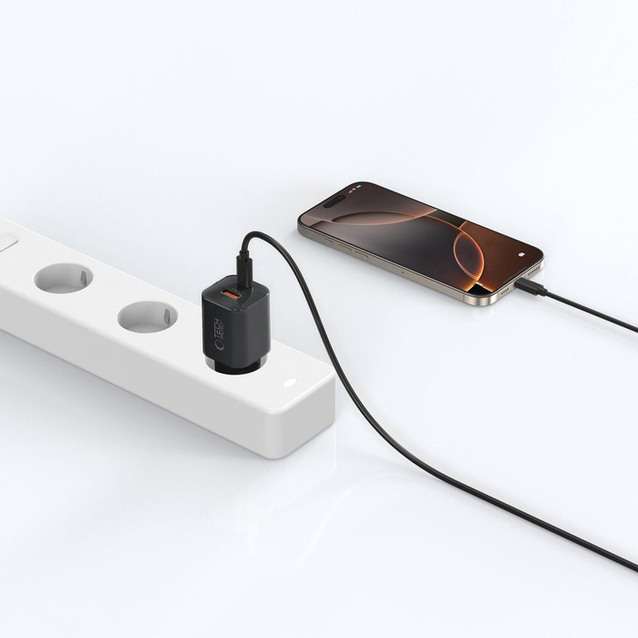 TECH-PROTECT NCM33W 2-PORT NETWORK CHARGER PD33W/QC3.0 BLACK