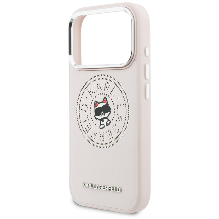 Etui Karl Lagerfeld Point & Choupette    Sketch MagSafe do iPhone 17 Pro Max różowy