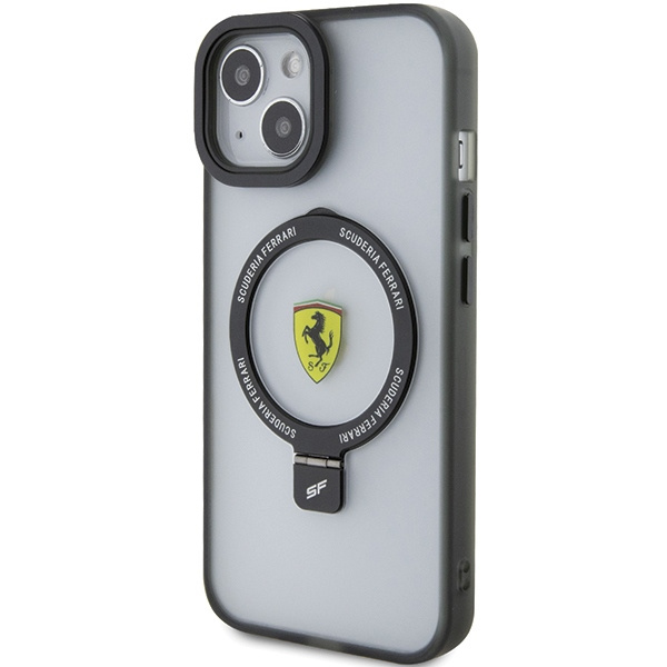 Etui Ferrari FEHMP15MUSCAK iPhone 15 Plus / 14 Plus 6.7" czarny/black hardcase Ring Stand 2023 Collection MagSafe Case