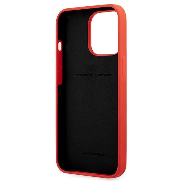 Etui FERRARI Apple iPhone 13 13 Pro Silicone Czerwony Hardcase