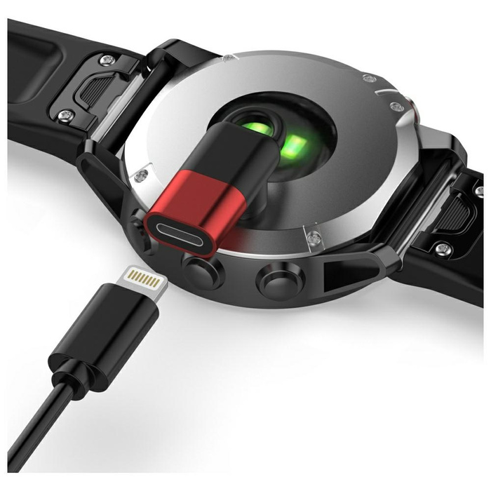 Adapter Lightning Beline do ładowania    zegarków Garmin czerwony