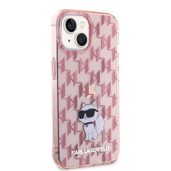 Etui Karl Lagerfeld KLHCP15SHNCMKLP iPhone 15 6.1" różowy/pink hardcase Monogram Choupette Case
