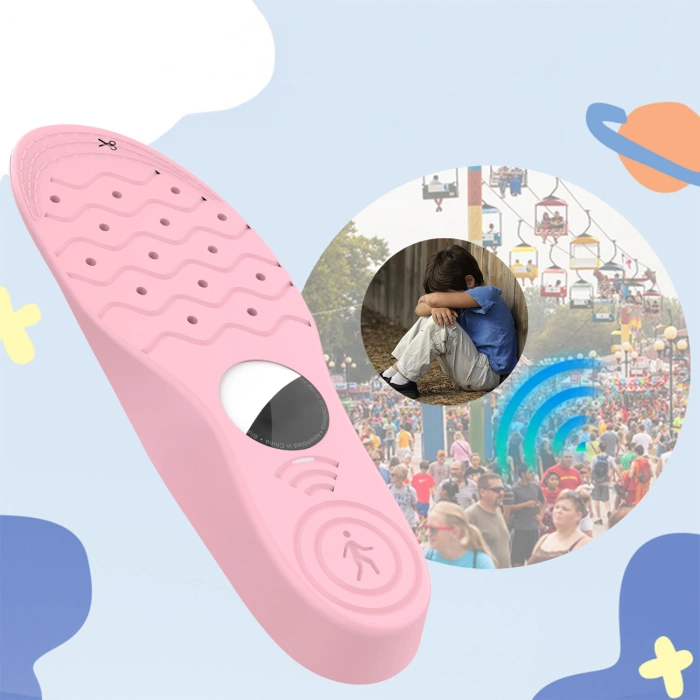 Wkładki do butów - etui ochronne na AirTag (155mm-170mm) - różowe