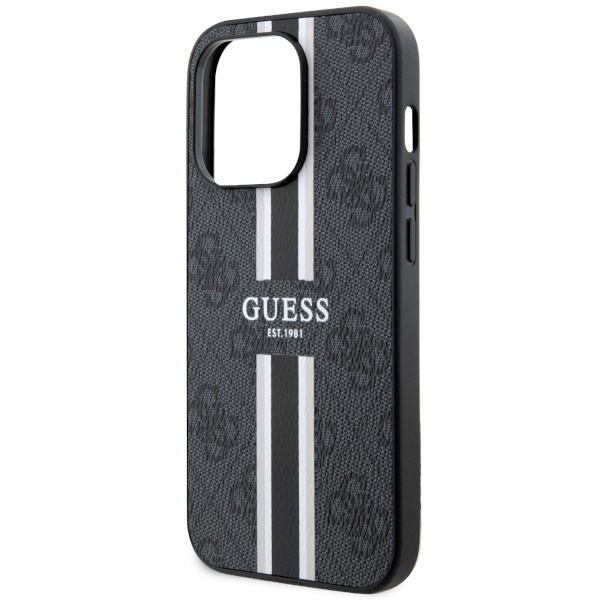 Etui Guess GUHMP14LP4RPSK iPhone 14 Pro 6.1" czarny/black hardcase 4G Printed Stripes MagSafe Case