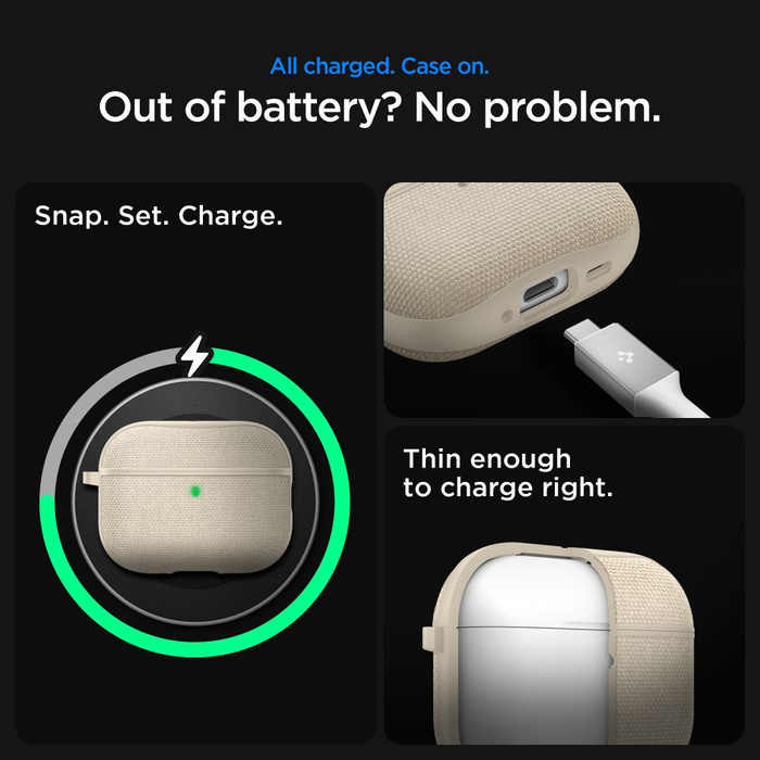 ETUI SPIGEN AIRPODS PRO 3 URBAN FIT DUNE BEIGE