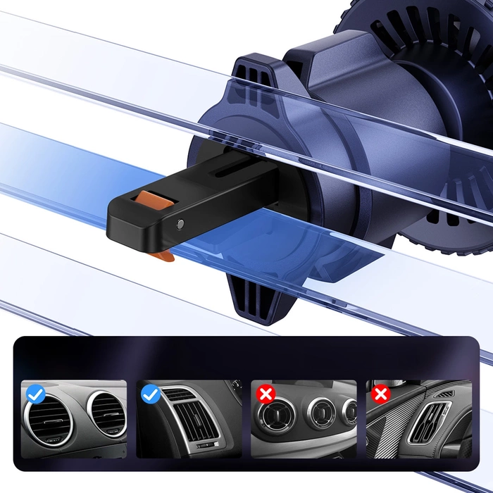 Samochodowy uchwyt  Baseus MagPro z ładowarką indukcyjną  15W Qi2.0 (czarny)