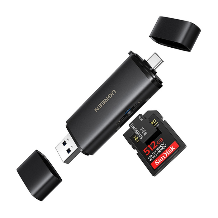 Czytnik kart USB-C/USB-A 2w1 Ugreen CM803, SD+TF 312MB/s