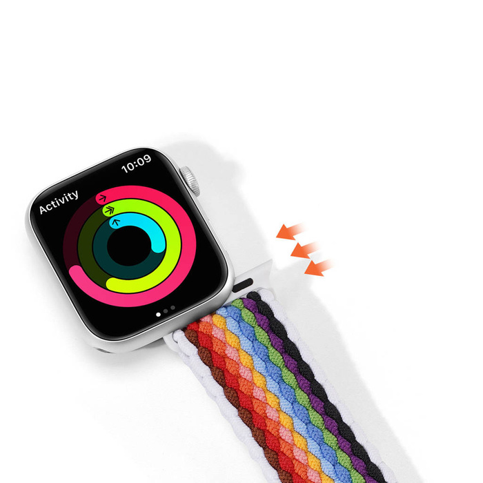Pasek Dux Ducis Strap (Mixture II Version) pasek Apple Watch SE, 8, 7, 6, 5, 4, 3, 2, 1 (41, 40, 38 mm) pleciona opaska bransoleta pale stripes