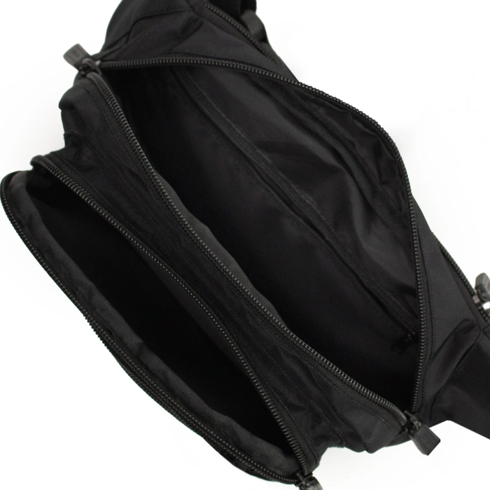 Saszetka biodrowa Wozinsky WSB-W1 na ramię unisex regulowany pasek wodoodporna - czarna