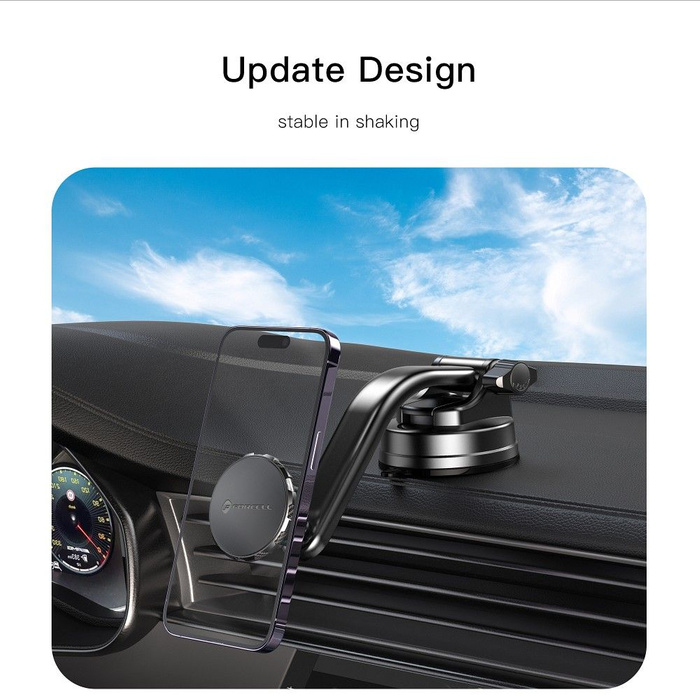 Uchwyt na telefon do samochodu magnetyczny Forcell F-Grip MagLuxe do szyby / deski / kratki czarny