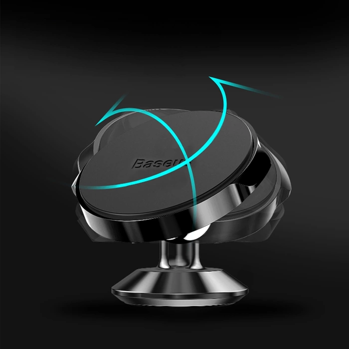 Baseus Small Ears Series magnetyczny uchwyt samochodowy na deskę rozdzielczą czarny (SUER-B01)