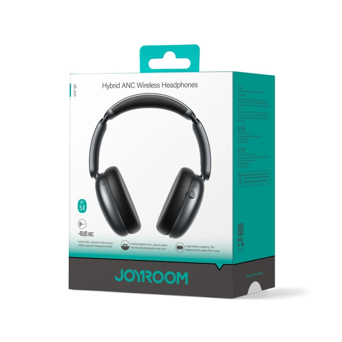 Słuchawki bezprzewodowe Joyroom J-Head Series JR-JH1 z ANC Bluetooth - czarne