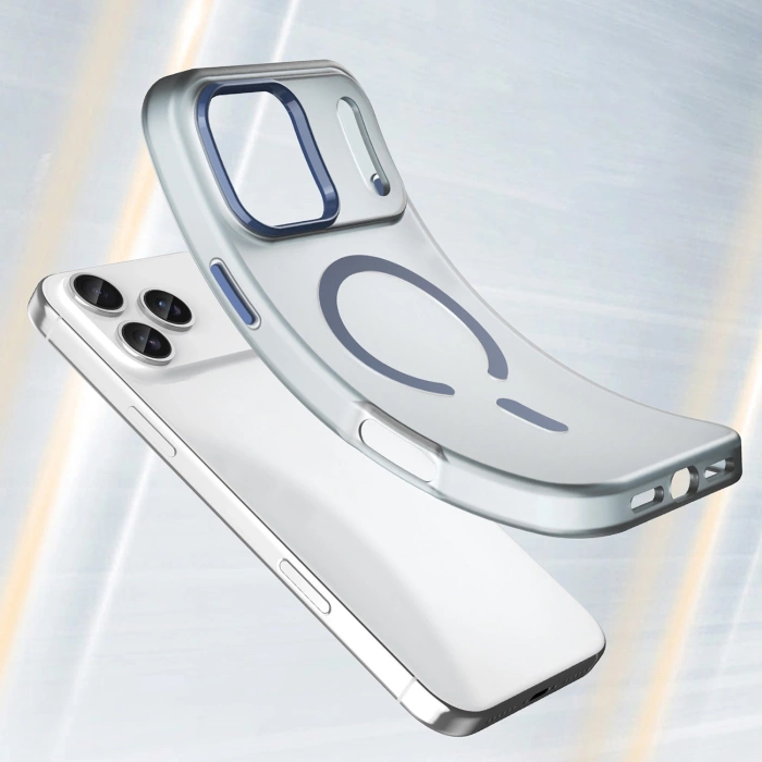 Etui Magnetic iPhone 17 Pro Abrasive MagSafe Matowe Niebieskie