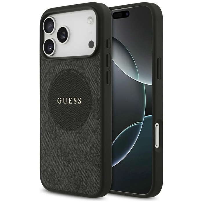 Etui Guess 4G Circle Classic Logo        MagSafe do iPhone 17 Pro Max czarny