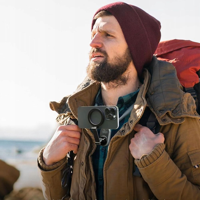 TECH-PROTECT AC200 MAGNETIC MAGSAFE & GOPRO & DJI NECK HOLDER CRAYON GREY