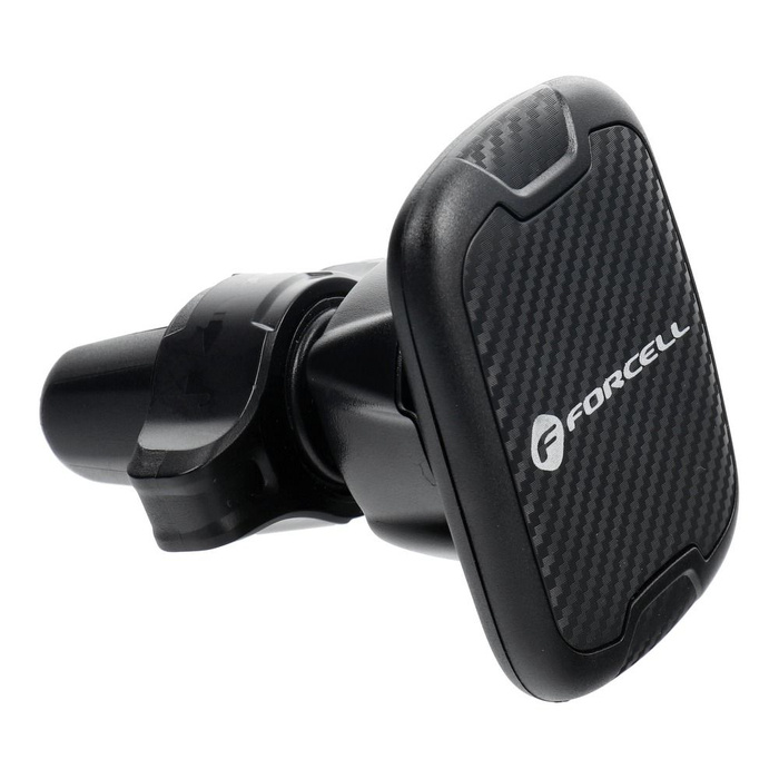 Uchwyt na telefon do samochodu magnetyczny Forcell F-Grip Carbon H-CT325 do kratki czarny