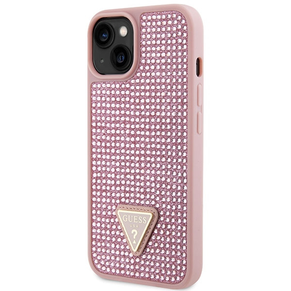 Etui Guess GUHCP14MHDGTPP iPhone 14 Plus 6.7" różowy/pink hardcase Rhinestone Triangle Case