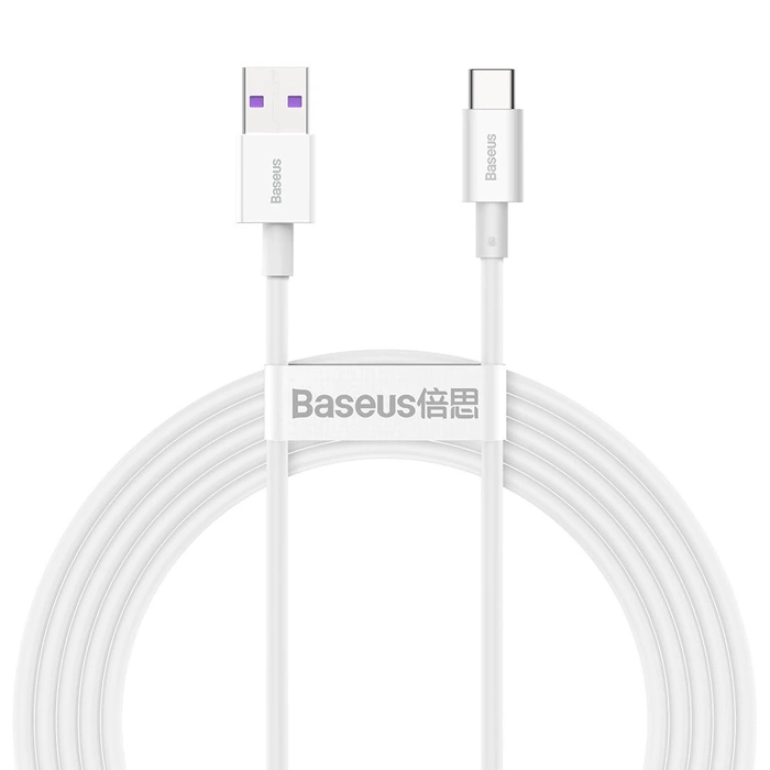 [PO ZWROCIE] Baseus Superior kabel USB - USB Typ C 66 W 6A 2 m Biały (CATYS-A02)