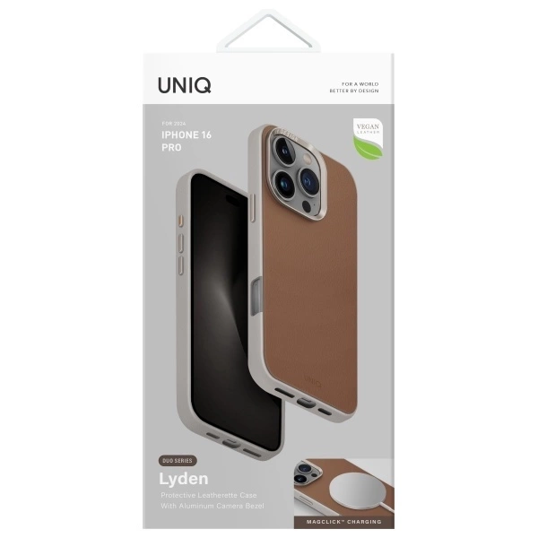 Etui UNIQ Lyden DS iPhone 16 Pro 6.3" Magclick Charging beżowy/carmel-ivory