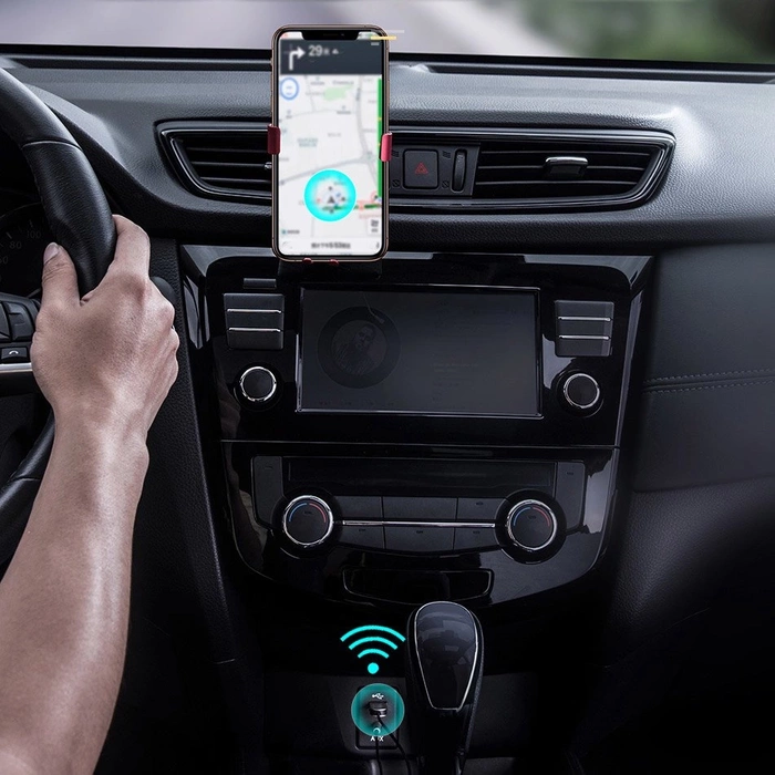 Baseus BA01 odbiornik dźwięku Bluetooth 5.0 kabel adapter audio AUX jack czarny (CABA01-01)