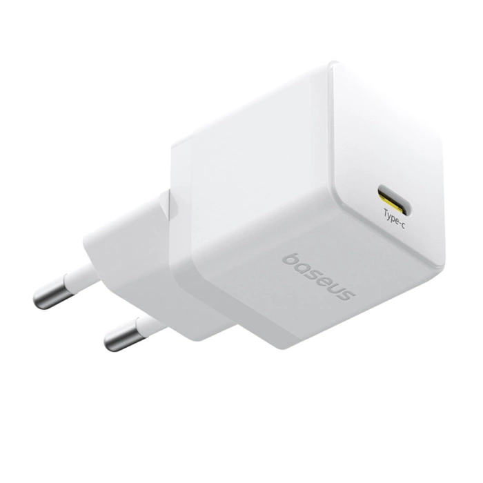 Ładowarka sieciowa Baseus Palm 1C 20W (z kablem Baseus Mini White USB-C 60W (20V/3A) 1m) - biała