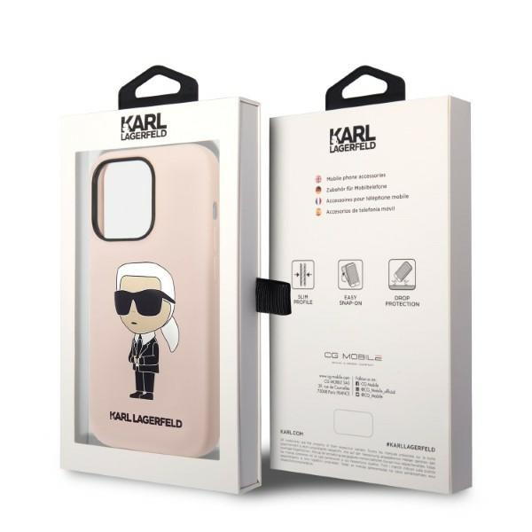 Etui KARL LAGERFELD Apple iPhone 14 Pro Silicone NFT Ikonik Magsafe Różowy Hardcase