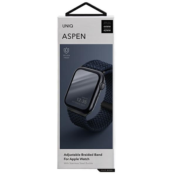 UNIQ pasek Aspen Apple Watch 44/42/45mm Braided niebieski/oxford blue