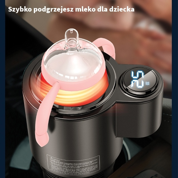 Samochodowy Podgrzewacz Schładzacz USAMS Do Napojów Czarny