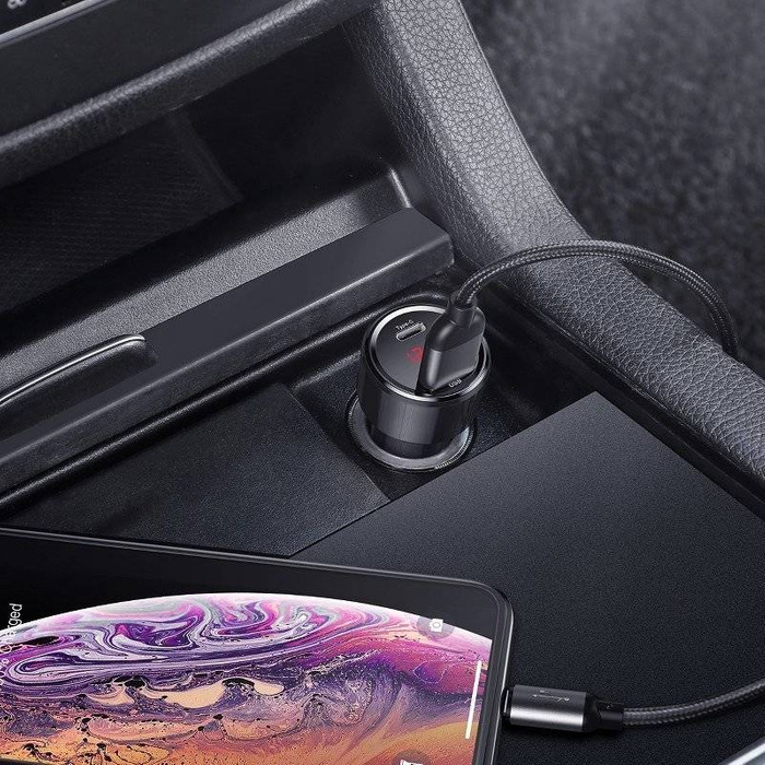 Ładowarka samochodowa BASEUS Magic USB USB-C QC 4.0 PD 45W czarna