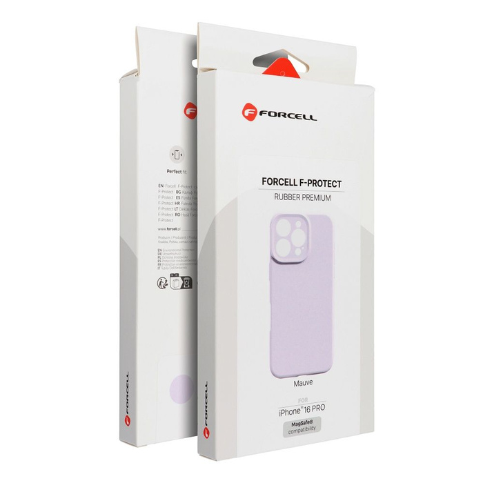 Etui na iPhone 15 Forcell F-Protect Rubber Premium zgodny z MagSafe fiołkoworóżowy 0INT