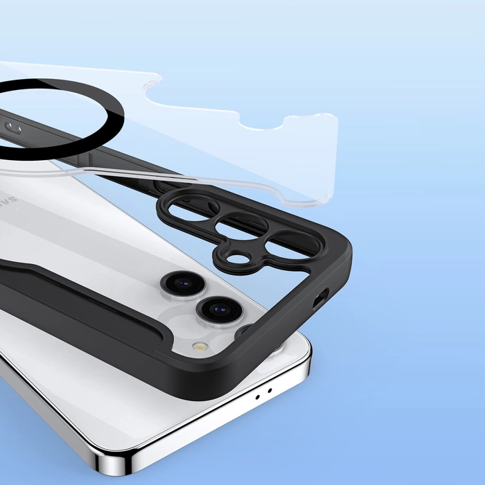 Etui Dux Ducis Skin X Pro do Samsung Galaxy S24 z magnetycznym ringiem i klapką - czarne