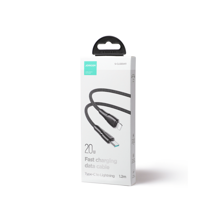 Joyroom kabel USB C - Lightning 20W Surpass Series do szybkiego ładowania i transferu danych 1,2 m czarny (S-CL020A11)